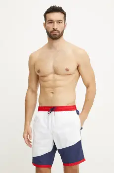 Red Bull Racing x Pepe Jeans pantaloni scurti de baie RBR BLOCK SURFER culoarea bleumarin, RMB10004 imagine