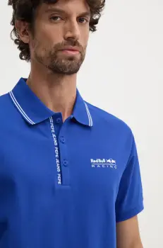 Red Bull Racing x Pepe Jeans tricou polo Red Bull Racing x Pepe Jeans barbati, cu imprimeu, RM540001 imagine
