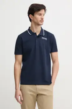 Red Bull Racing x Pepe Jeans tricou polo TIPPED LOGO POLO barbati, culoarea albastru marin, cu imprimeu, RM540013 imagine