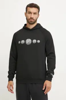 Reebok bluza barbati, culoarea negru, cu gluga, cu imprimeu, 100205188 imagine