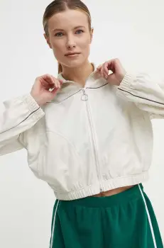 Reebok Classic bluza Basketball femei, culoarea bej, neted, 100076243 imagine