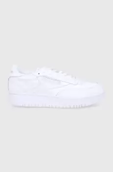 Reebok Classic Ghete de piele Club C Double culoarea alb, cu toc plat imagine