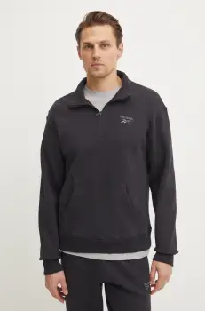 Reebok Classic hanorac de bumbac barbati, culoarea negru, cu imprimeu, 100214081 imagine