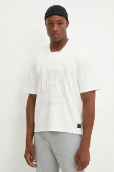 Reebok Classic tricou barbati, culoarea bej, cu imprimeu, 100205658 imagine