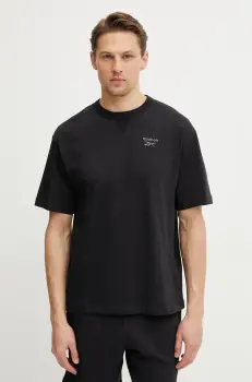 Reebok Classic tricou din bumbac barbati, culoarea negru, neted, 100214087 imagine