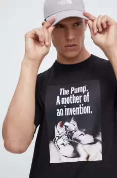 Reebok Classic tricou din bumbac Basketball culoarea negru, cu imprimeu imagine