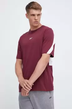 Reebok Classic tricou din bumbac culoarea bordo, cu imprimeu imagine
