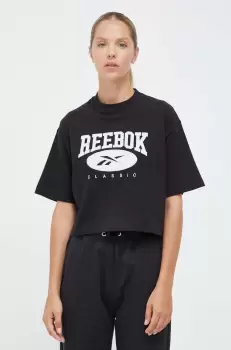 Reebok Classic tricou din bumbac culoarea negru imagine