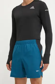 Reebok pantaloni scurti de alergare culoarea albastru marin, 100206008 imagine