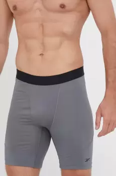 Reebok pantaloni scurti de antrenament ID Train culoarea gri imagine