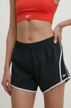 Reebok pantaloni scurti de antrenament ID Train culoarea negru, modelator, high waist, 100034912 imagine