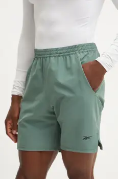 Reebok pantaloni scurti de antrenament Strength 4.0 culoarea verde, 100205356 imagine