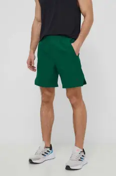 Reebok pantaloni scurti de antrenament Strength culoarea verde, 100075794 imagine