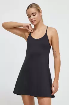 Reebok rochie sport LUX COLLECTION culoarea negru, mini, evazati imagine