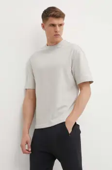 Reebok tricou Active Collective barbati, culoarea bej, neted, 100075587 imagine