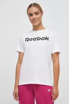 Reebok tricou din bumbac culoarea alb imagine
