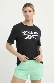 Reebok tricou din bumbac Identity femei, culoarea negru, 100034774 imagine