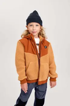 Reima bluza copii Samota culoarea maro, cu gluga, neted, 5200267A imagine