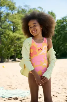 Reima costum de baie dintr-o bucata pentru copii Uimaan culoarea galben, 5200148A imagine