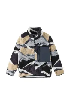 Reima hanorac polar pentru copii Turilas culoarea gri, cu imprimeu, 5200364B imagine