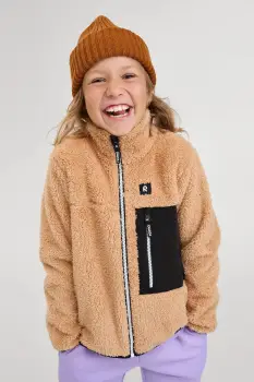 Reima hanorac polar pentru copii Turilas culoarea maro, uni, 5200364A imagine