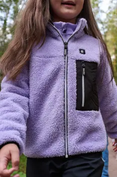 Reima hanorac polar pentru copii Turilas culoarea violet, uni, 5200364A imagine