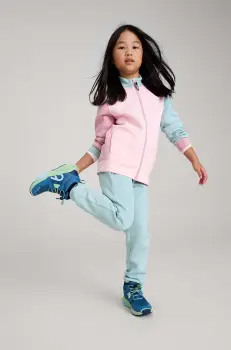 Reima pantaloni de trening pentru copii Letkis culoarea turcoaz, neted, 5200266A imagine