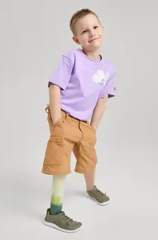 Reima pantaloni scurti copii Eloisin culoarea verde, talie reglabila, 5200127A imagine