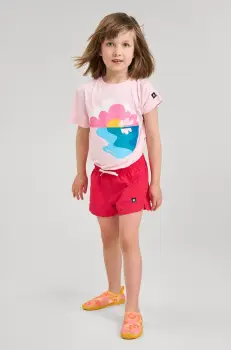Reima pantaloni scurti de baie copii Nauru culoarea rosu, 5200158C imagine