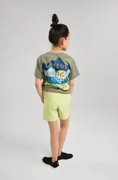 Reima tricou copii Siirtyy culoarea verde, cu imprimeu, 5200353A imagine
