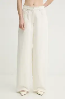 Remain blugi din bumbac femei high waist, 502883849 imagine