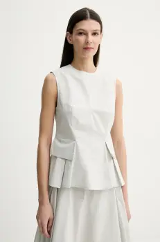 Remain bluza din bumbac femei, culoarea gri, neted, 5025802689 imagine