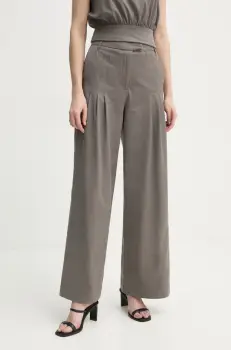 Remain pantaloni din lana drept, high waist, 5023221012 imagine