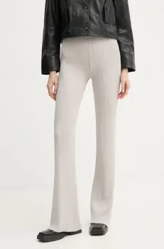 Remain pantaloni femei, culoarea gri, evazati, high waist, 5023361789 imagine