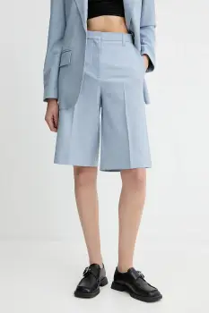 Remain pantaloni scurti melanj, high waist, 502568831 imagine