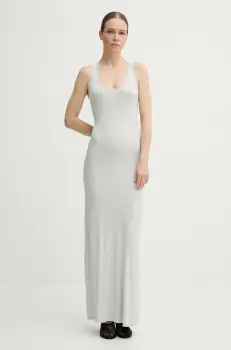 Remain rochie culoarea gri, maxi, mulata, 5024611210 imagine