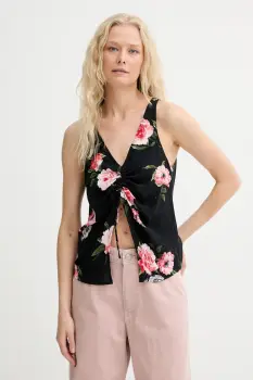 Renewed bluza din bumbac creative upcycling culoarea negru, cu imprimeu, Renewed INTU x Answear imagine