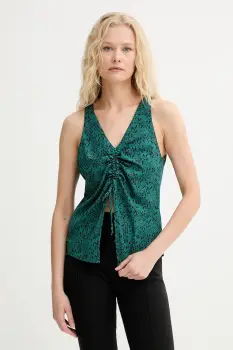 Renewed bluza din bumbac creative upcycling culoarea verde, cu imprimeu, Renewed INTU x Answear imagine
