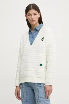 Renewed pulover Creative Upcycling femei, culoarea bej, Renewed INTU x Answear imagine