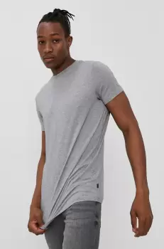 ResterA?ds Tricou barbati, culoarea gri, material neted imagine