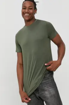 Resterods Tricou barbati, culoarea verde, material neted imagine