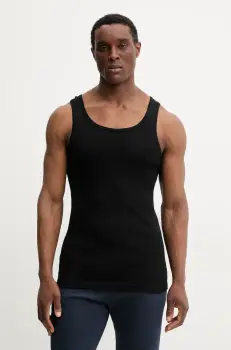 Resterods tricou din bumbac ORIGINAL ribtank GOTS 2-pack culoarea negru, 7027.1 imagine