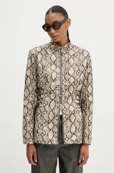 Resume geaca CosmoRS femei, culoarea bej, de tranzitie, oversize, 122791235 imagine