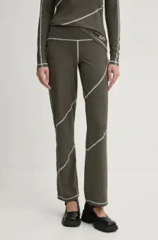 Resume pantaloni de trening CoraRS culoarea verde, neted, 222401209 imagine