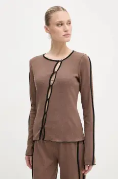 Resume pulover CiaraRS femei, culoarea maro, light, 222341213 imagine