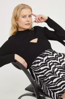 Resume pulover femei, culoarea negru, light imagine