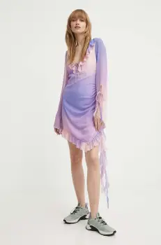 Resume rochie AdalaineRS Dress culoarea violet, mini, drept, 20741129 imagine