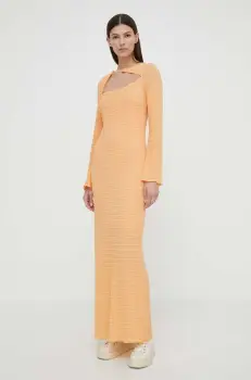 Resume rochie AriaRS Dress culoarea portocaliu, maxi, mulata, 20481120 imagine