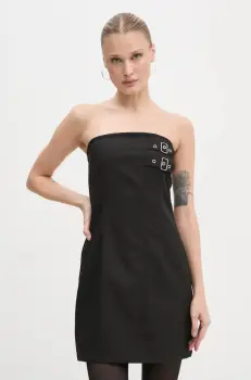 Resume rochie CorinneRS culoarea negru, mini, mulata, 222741231 imagine