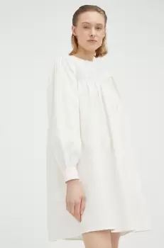 Resume rochie culoarea bej, mini, oversize imagine